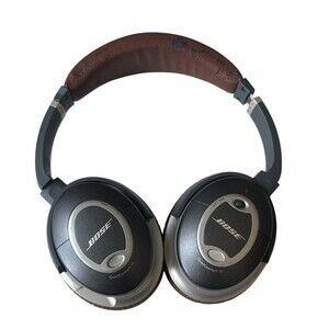 Bose QuietComfort 15 Noise Cancelling Headphones Brown Travel Case No Cord READ